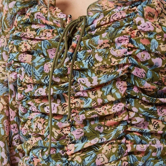 FREE PEOPLE | Floral peasant crop top with balloon sleeves - Picture 3 of 10